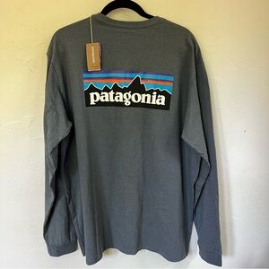 NWT Patagonia Gravel Heather Womens Long-Sleeved P6 Logo Size XXL T-shirt